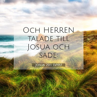 Picture 07 - Josua 20:1 SV1917 - Och HERREN talade till Josua och - Bible Verse Picture