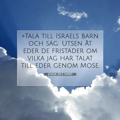 Picture 07 - Josua 20:2 SV1917 - »Tala till Israels barn och säg: Utsen åt eder - Bible Verse Picture