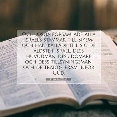 Picture 07 - Josua 24:1 SV1917 - Och Josua församlade alla Israels stammar till - Bible Verse Picture