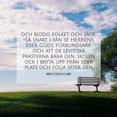 Picture 07 - Josua 3:3 SV1917 - och bjödo folket och sade: »Så snart I fån se - Bible Verse Picture