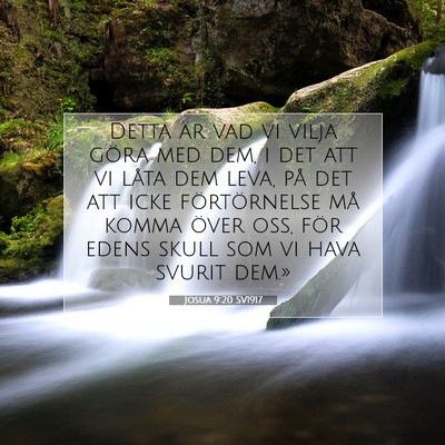 Picture 07 - Josua 9:20 SV1917 - Detta är vad vi vilja göra med dem, i det att - Bible Verse Picture
