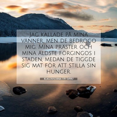 Picture 07 - Klagovisorna 1:19 SV1917 - Jag kallade på mina vänner, men de bedrogo mig. - Bible Verse Picture