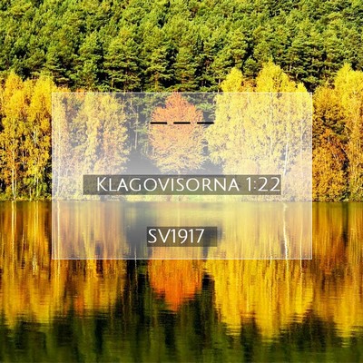 Picture 07 - Klagovisorna 1:22 SV1917 -  - Bible Verse Picture