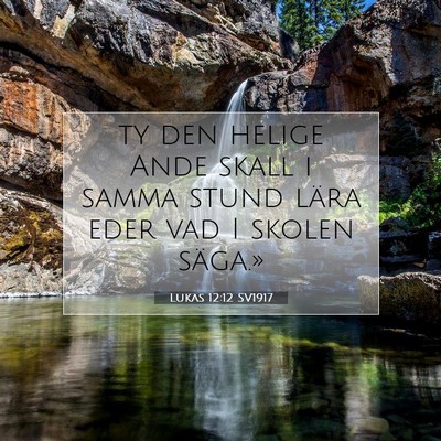 Picture 07 - Lukas 12:12 SV1917 - ty den helige Ande skall i samma stund lära eder - Bible Verse Picture