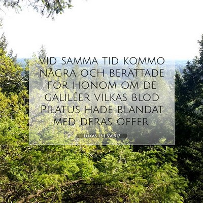Picture 07 - Lukas 13:1 SV1917 - Vid samma tid kommo några och berättade för - Bible Verse Picture
