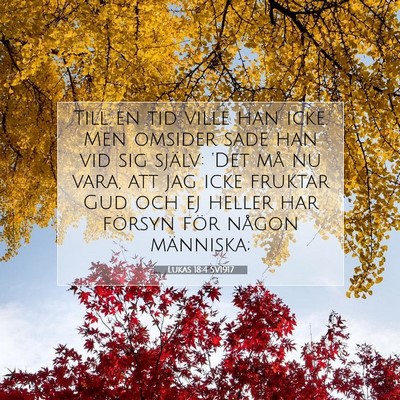 Picture 07 - Lukas 18:4 SV1917 - Till en tid ville han icke. Men omsider sade han - Bible Verse Picture