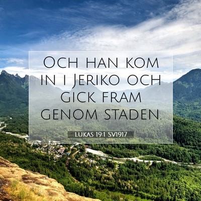 Picture 07 - Lukas 19:1 SV1917 - Och han kom in i Jeriko och gick fram genom - Bible Verse Picture