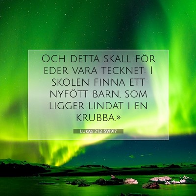 Picture 07 - Lukas 2:12 SV1917 - Och detta skall för eder vara tecknet: I skolen - Bible Verse Picture
