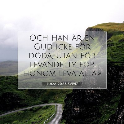 Picture 07 - Lukas 20:38 SV1917 - Och han är en Gud icke för döda, utan för - Bible Verse Picture