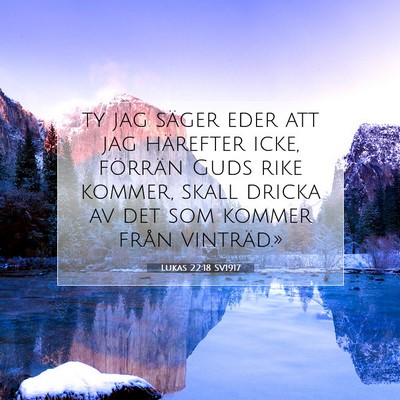 Picture 07 - Lukas 22:18 SV1917 - ty jag säger eder att jag härefter icke, - Bible Verse Picture