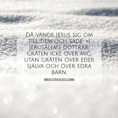Picture 07 - Lukas 23:28 SV1917 - Då vände Jesus sig om till dem och sade: »I - Bible Verse Picture