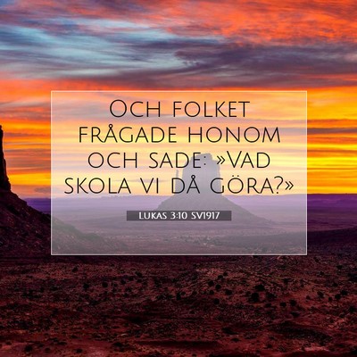 Picture 07 - Lukas 3:10 SV1917 - Och folket frågade honom och sade: »Vad skola - Bible Verse Picture