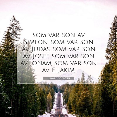 Picture 07 - Lukas 3:30 SV1917 - som var son av Simeon, som var son av Judas, som - Bible Verse Picture