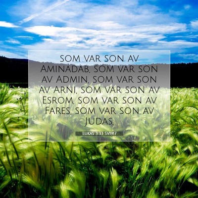 Picture 07 - Lukas 3:33 SV1917 - som var son av Aminadab, som var son av Admin, - Bible Verse Picture