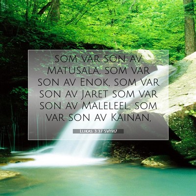 Picture 07 - Lukas 3:37 SV1917 - som var son av Matusala, som var son av Enok, som - Bible Verse Picture