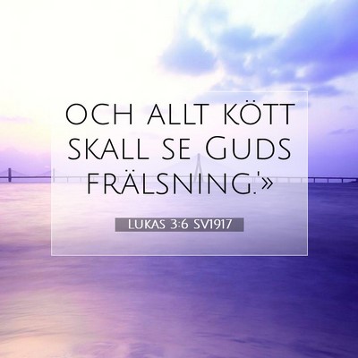 Picture 07 - Lukas 3:6 SV1917 - och allt kött skall se Guds - Bible Verse Picture