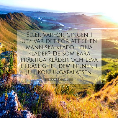 Picture 07 - Lukas 7:25 SV1917 - Eller varför gingen I ut? Var det för att se en - Bible Verse Picture