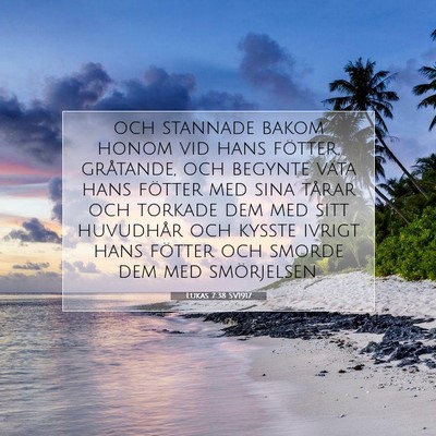 Picture 07 - Lukas 7:38 SV1917 - och stannade bakom honom vid hans fötter, - Bible Verse Picture