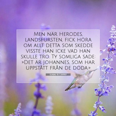 Picture 07 - Lukas 9:7 SV1917 - Men när Herodes, landsfursten, fick höra om - Bible Verse Picture