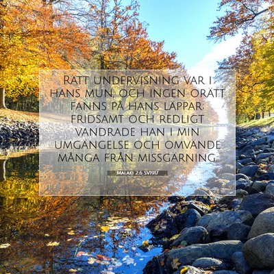 Picture 07 - Malaki 2:6 SV1917 - Rätt undervisning var i hans mun, och ingen - Bible Verse Picture