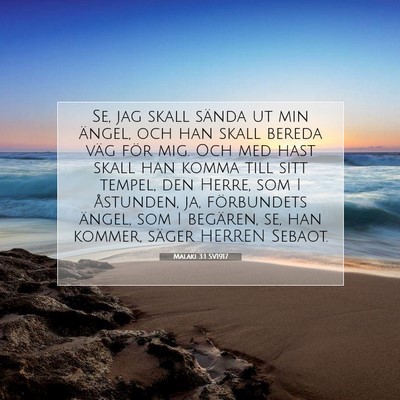 Picture 07 - Malaki 3:1 SV1917 - Se, jag skall sända ut min ängel, och han skall - Bible Verse Picture