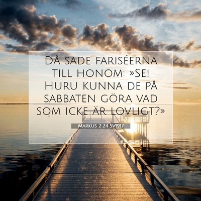 Picture 07 - Markus 2:24 SV1917 - Då sade fariséerna till honom: »Se! Huru kunna - Bible Verse Picture