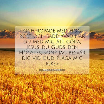 Picture 07 - Markus 5:7 SV1917 - och ropade med hög röst och sade: »Vad har du - Bible Verse Picture