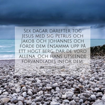 Picture 07 - Markus 9:2 SV1917 - Sex dagar därefter tog Jesus med sig Petrus och - Bible Verse Picture