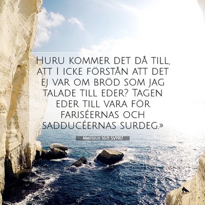 Picture 07 - Matteus 16:11 SV1917 - Huru kommer det då till, att I icke förstån - Bible Verse Picture