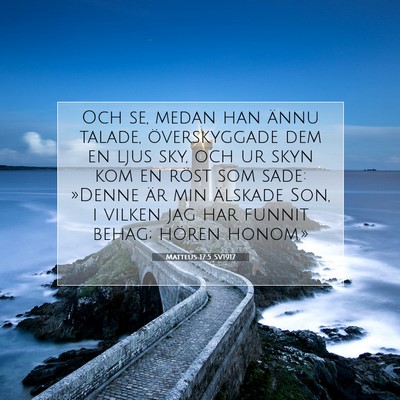 Picture 07 - Matteus 17:5 SV1917 - Och se, medan han ännu talade, överskyggade dem - Bible Verse Picture