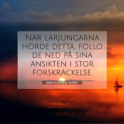 Picture 07 - Matteus 17:6 SV1917 - När lärjungarna hörde detta, föllo de ned på - Bible Verse Picture