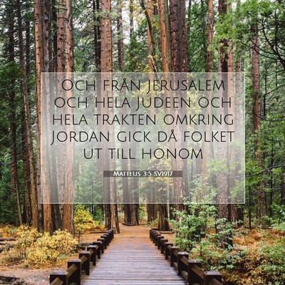Picture 07 - Matteus 3:5 SV1917 - Och från Jerusalem och hela Judeen och hela - Bible Verse Picture
