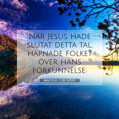 Picture 07 - Matteus 7:28 SV1917 - När Jesus hade slutat detta tal, häpnade folket - Bible Verse Picture