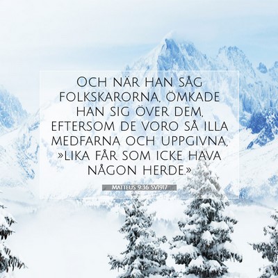 Picture 07 - Matteus 9:36 SV1917 - Och när han såg folkskarorna, ömkade han sig - Bible Verse Picture