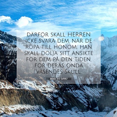 Picture 07 - Mika 3:4 SV1917 - därför skall HERREN icke svara dem, när de - Bible Verse Picture