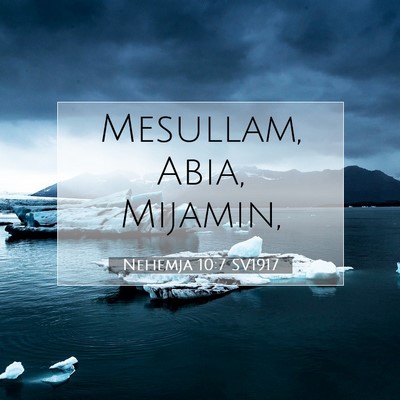 Picture 07 - Nehemja 10:7 SV1917 - Mesullam, Abia, - Bible Verse Picture
