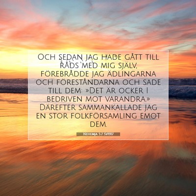 Picture 07 - Nehemja 5:7 SV1917 - Och sedan jag hade gått till råds med mig - Bible Verse Picture