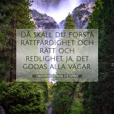 Picture 07 - Ordspråksboken 2:9 SV1917 - Då skall du förstå rättfärdighet och rätt - Bible Verse Picture