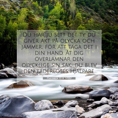 Picture 07 - Psaltaren 10:14 SV1917 - Du har ju sett det, ty du giver akt på olycka - Bible Verse Picture