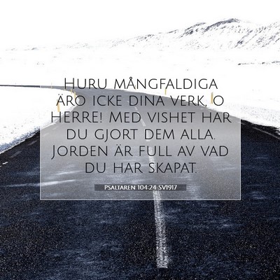 Picture 07 - Psaltaren 104:24 SV1917 - Huru mångfaldiga äro icke dina verk, o HERRE! - Bible Verse Picture