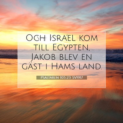 Picture 07 - Psaltaren 105:23 SV1917 - Och Israel kom till Egypten, Jakob blev en gäst - Bible Verse Picture