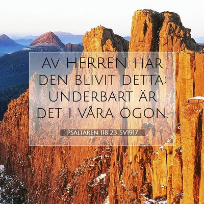 Picture 07 - Psaltaren 118:23 SV1917 - Av HERREN har den blivit detta; underbart är det - Bible Verse Picture