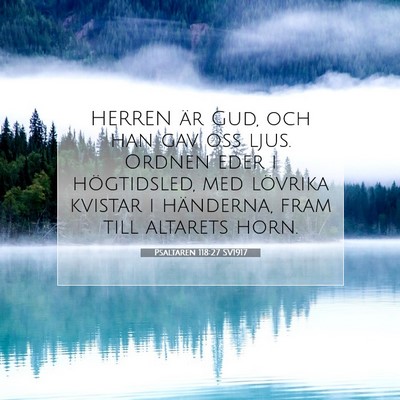 Picture 07 - Psaltaren 118:27 SV1917 - HERREN är Gud, och han gav oss ljus. Ordnen eder - Bible Verse Picture