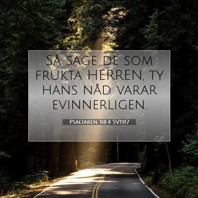 Picture 07 - Psaltaren 118:4 SV1917 - Så säge de som frukta HERREN, ty hans nåd - Bible Verse Picture