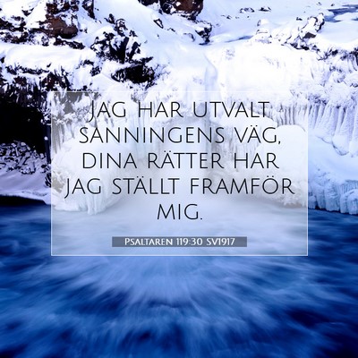 Picture 07 - Psaltaren 119:30 SV1917 - Jag har utvalt sanningens väg, dina rätter har - Bible Verse Picture