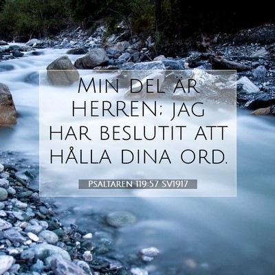 Picture 07 - Psaltaren 119:57 SV1917 - Min del är HERREN; jag har beslutit att hålla - Bible Verse Picture