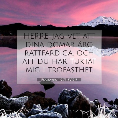 Picture 07 - Psaltaren 119:75 SV1917 - HERRE, jag vet att dina domar äro rättfärdiga, - Bible Verse Picture