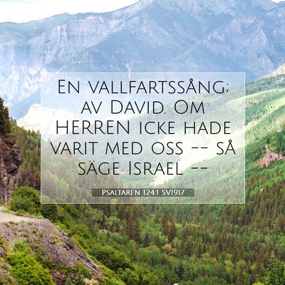 Picture 07 - Psaltaren 124:1 SV1917 - En vallfartssång; av David. Om HERREN icke hade - Bible Verse Picture