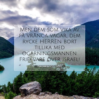 Picture 07 - Psaltaren 125:5 SV1917 - Men dem som vika av på vrånga vägar, dem rycke - Bible Verse Picture