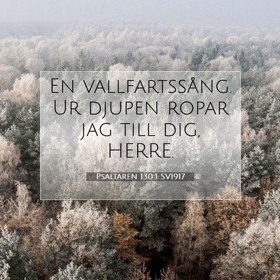 Picture 07 - Psaltaren 130:1 SV1917 - En vallfartssång. Ur djupen ropar jag till dig, - Bible Verse Picture